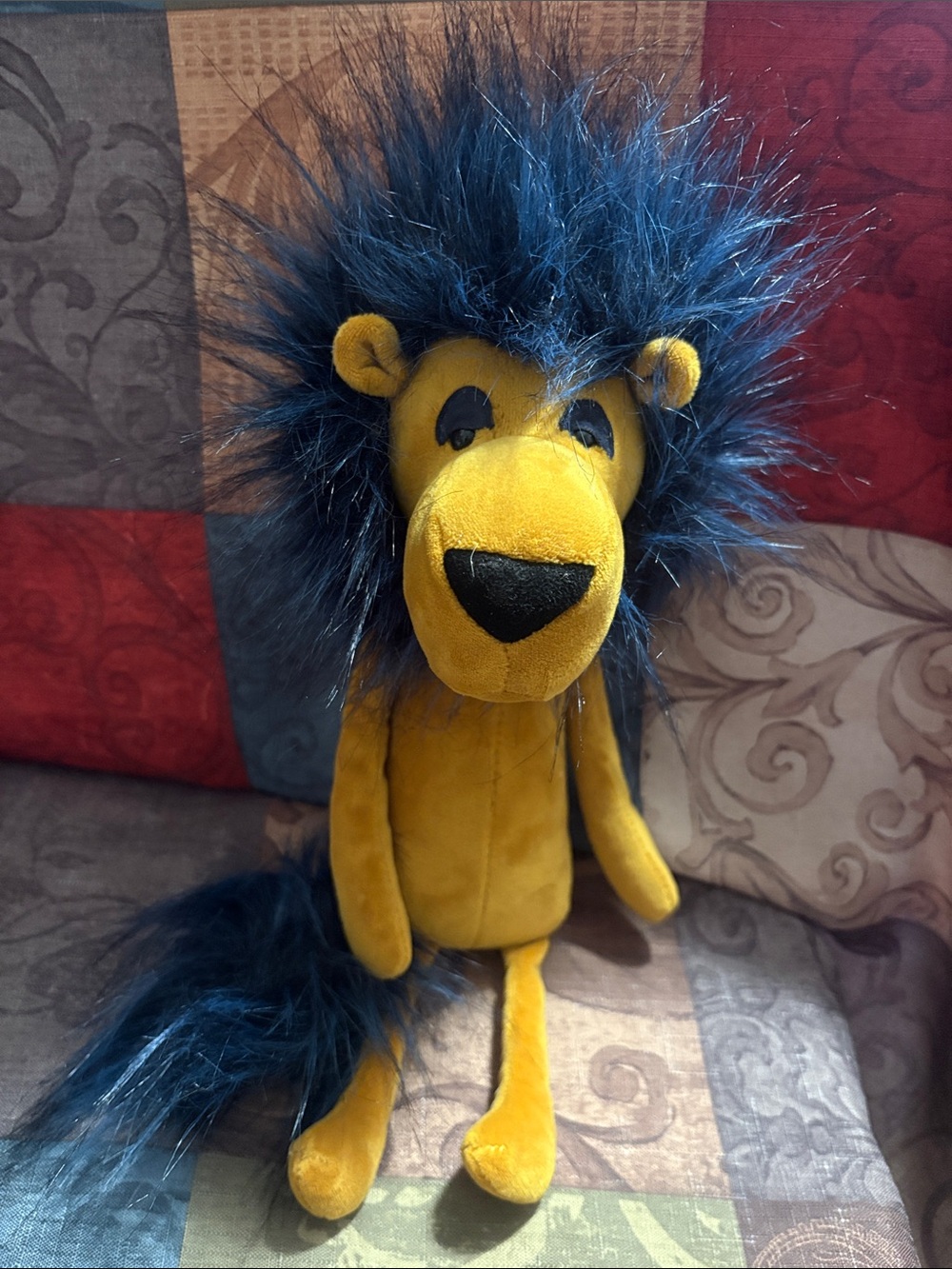 🦁Jellycat London Lion with Blue Mane and Tail.